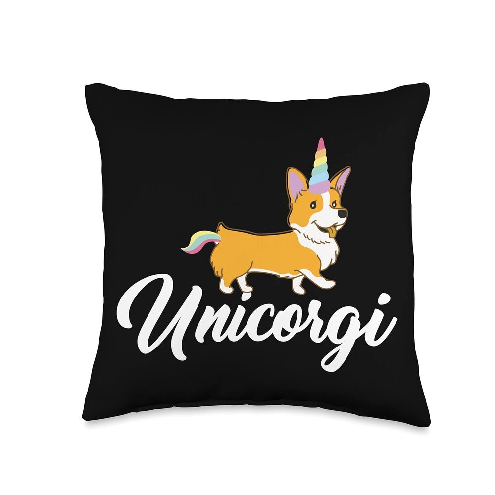 1439 unicorgi funniest graphic design Throw Pillow